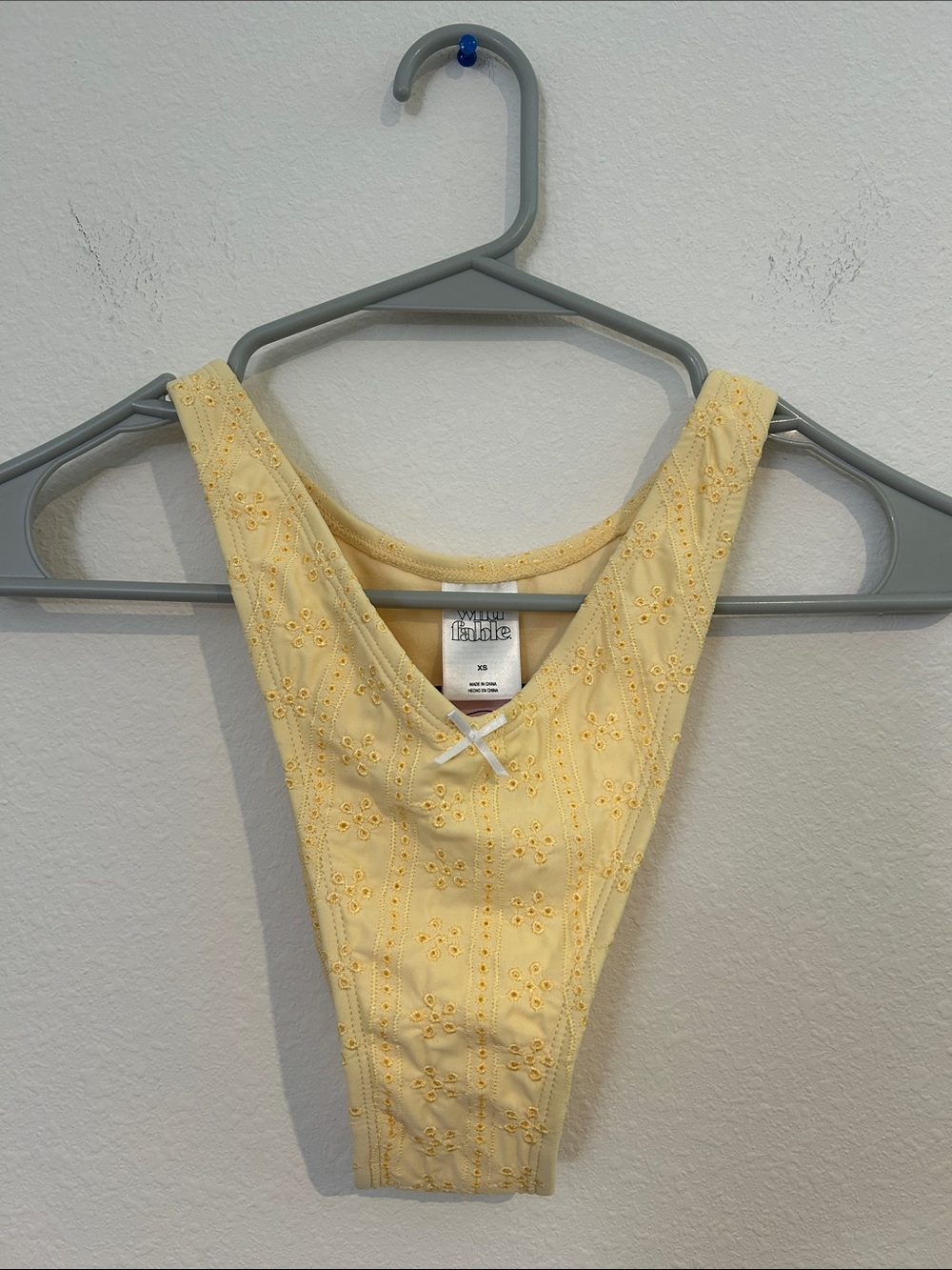 wild fable Pale Yellow Eyelet Bikini Bottoms